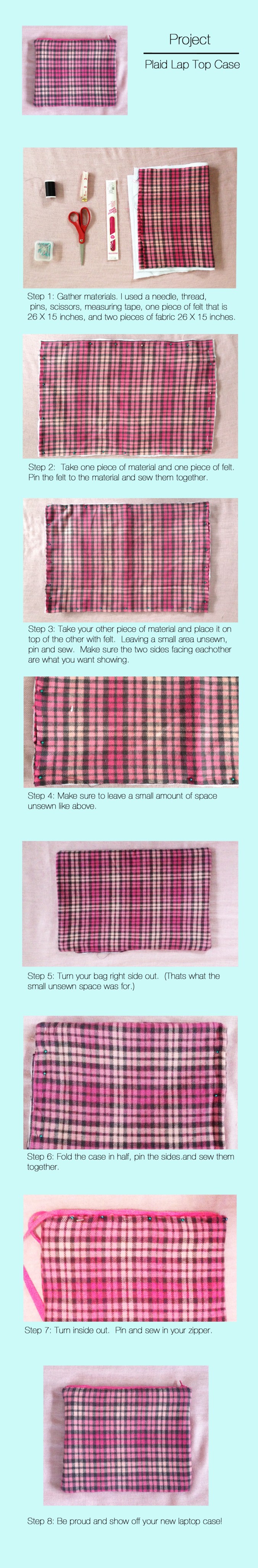 Plaid Lap Top Case