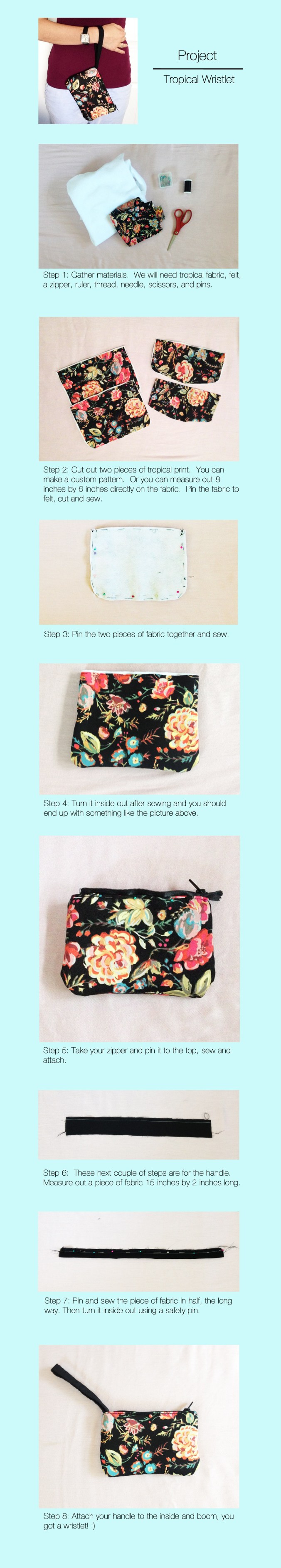 Tropical Wristlet